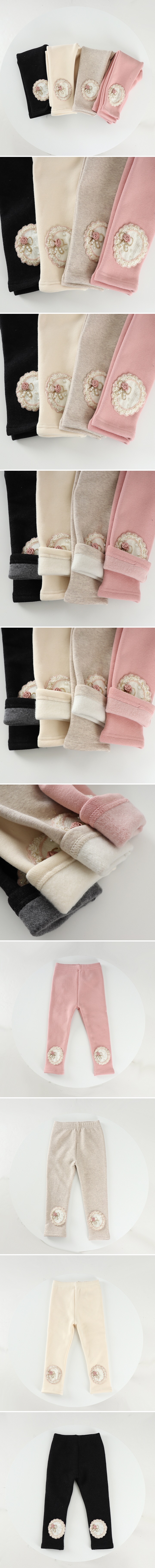 New Pierrot - Korean Children Fashion - #kidsstore - Round Fleece Pearl Leggings