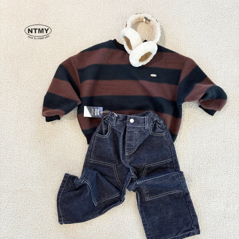 Nice To Meet You - Korean Children Fashion - #childofig - Denim Corduroy Pants - 10