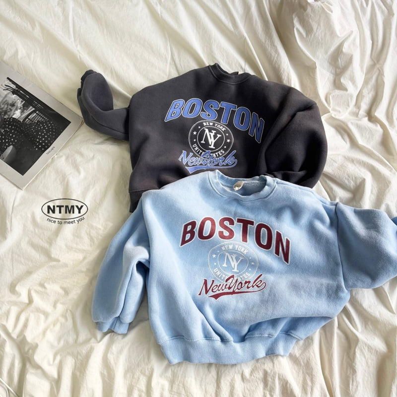 Nice To Meet You - Korean Children Fashion - #childrensboutique - Boston Sweatshirt - 8