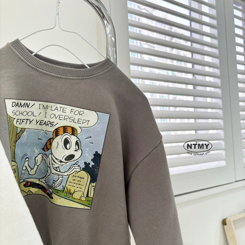 Nice To Meet You - Korean Children Fashion - #designkidswear - Skull Sweatshirt - 12