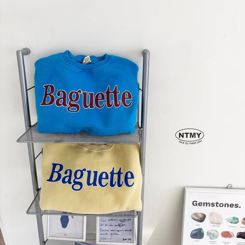 Nice To Meet You - Korean Children Fashion - #fashionkids - Baguette Sweatshirt - 8