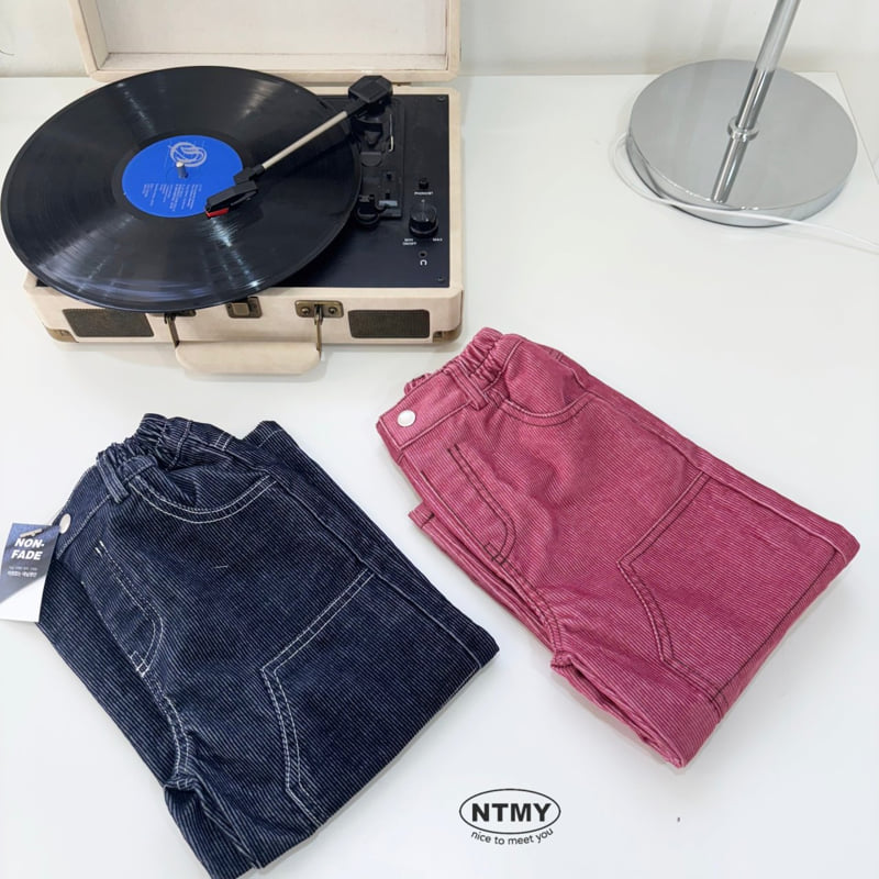 Nice To Meet You - Korean Children Fashion - #fashionkids - Denim Corduroy Pants