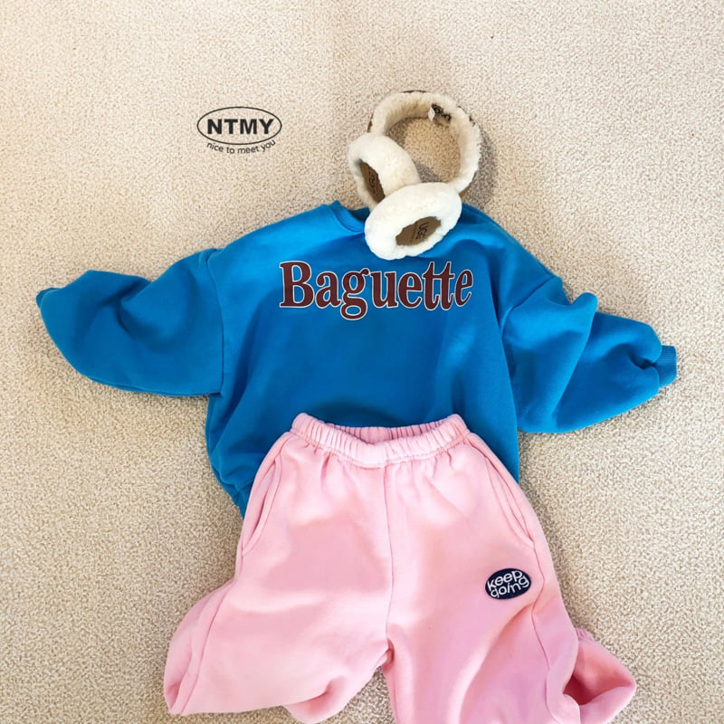 Nice To Meet You - Korean Children Fashion - #kidsshorts - Baguette Sweatshirt - 9