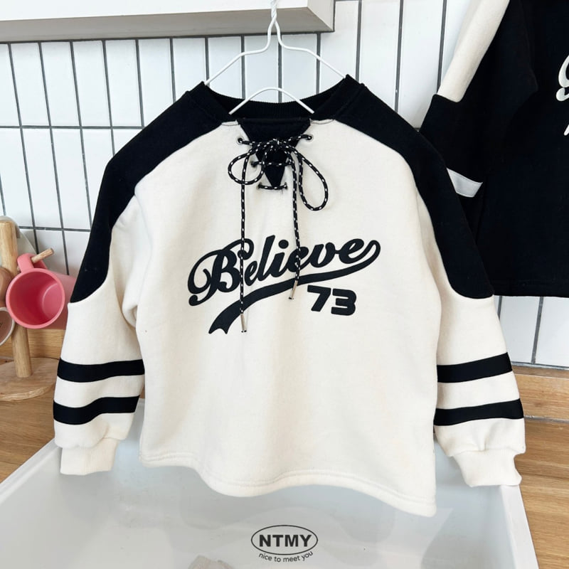 Nice To Meet You - Korean Children Fashion - #kidsshorts - Believe Sweatshirt - 7