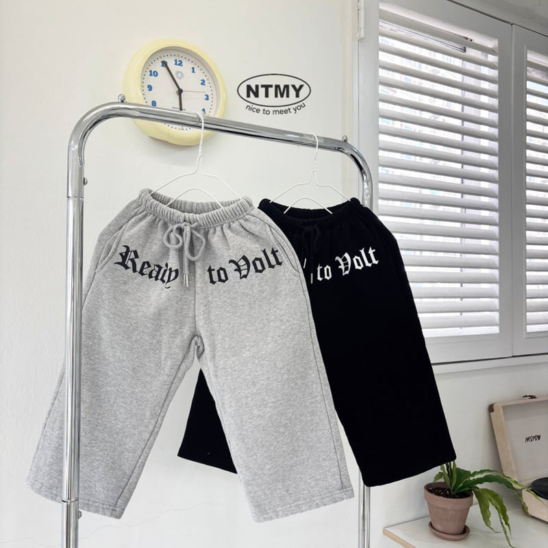 Nice To Meet You - Korean Children Fashion - #kidsshorts - Lettering Wide Pants