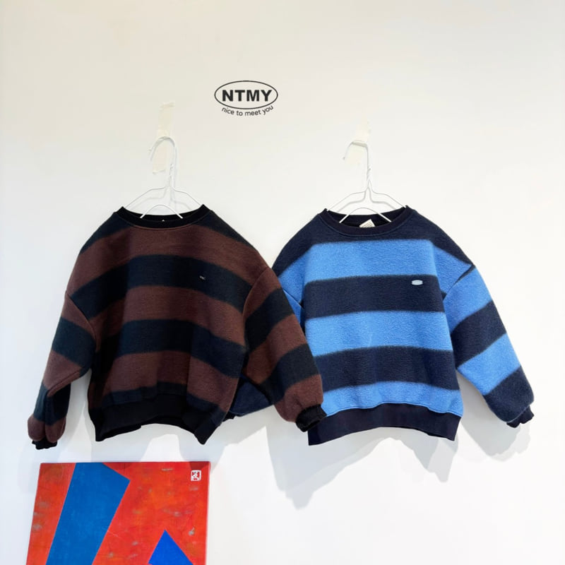 Nice To Meet You - Korean Children Fashion - #kidsshorts - Heygle Stripe Sweatshirt - 11