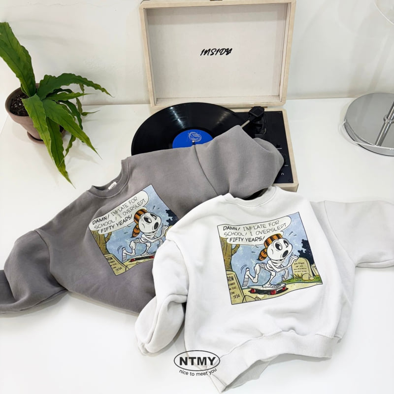 Nice To Meet You - Korean Children Fashion - #kidzfashiontrend - Skull Sweatshirt