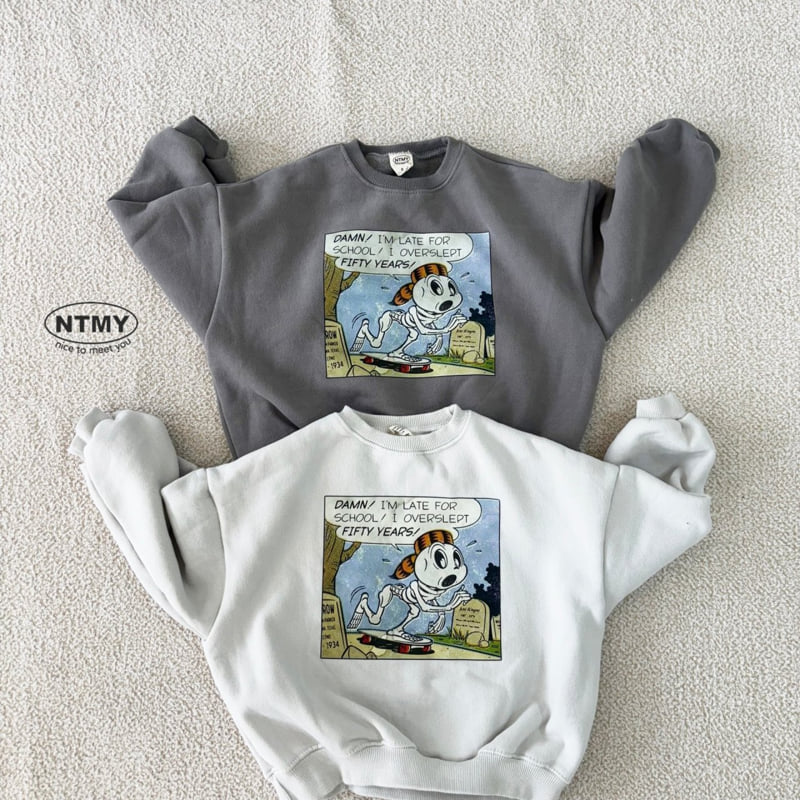 Nice To Meet You - Korean Children Fashion - #littlefashionista - Skull Sweatshirt - 3