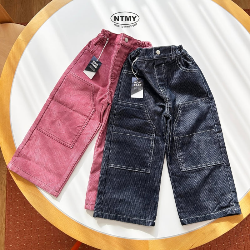Nice To Meet You - Korean Children Fashion - #littlefashionista - Denim Corduroy Pants - 6