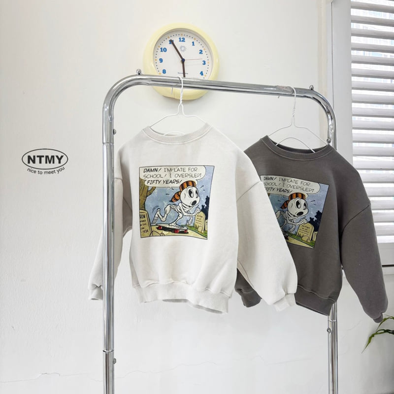 Nice To Meet You - Korean Children Fashion - #minifashionista - Skull Sweatshirt - 5