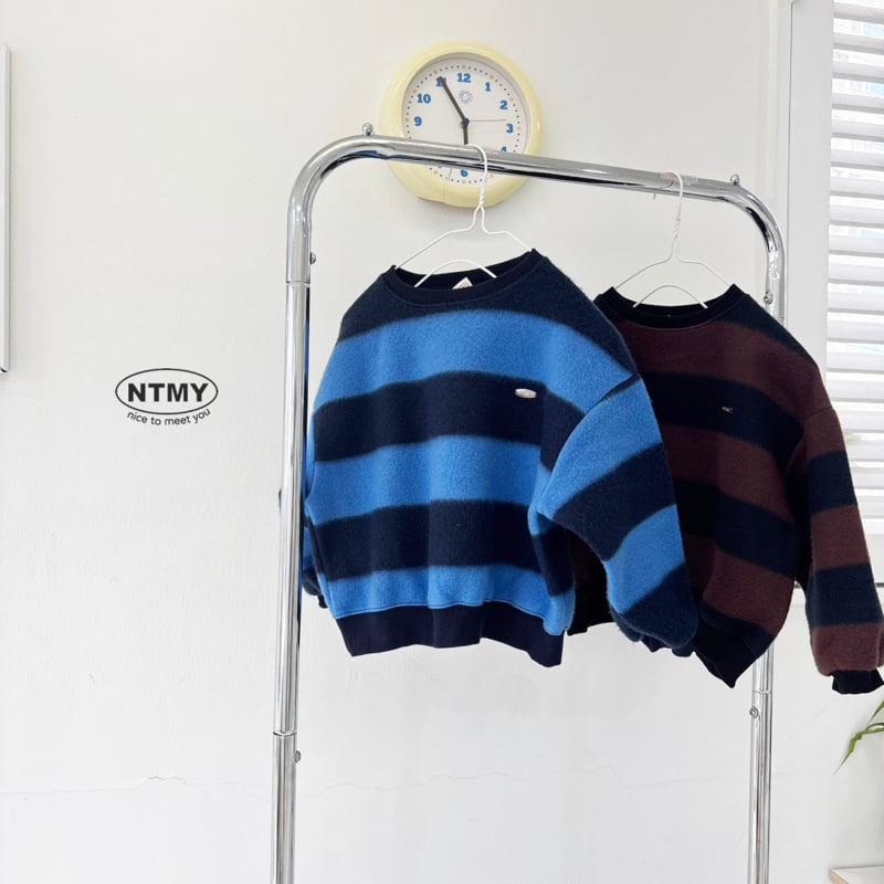 Nice To Meet You - Korean Children Fashion - #minifashionista - Heygle Stripe Sweatshirt
