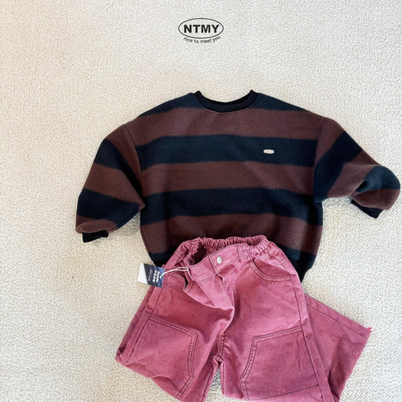 Nice To Meet You - Korean Children Fashion - #prettylittlegirls - Denim Corduroy Pants - 9