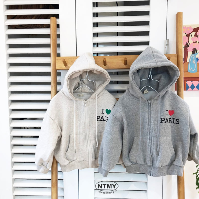 Nice To Meet You - Korean Children Fashion - #stylishchildhood - Paris Hood Zip-up - 10