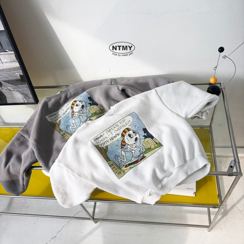 Nice To Meet You - Korean Children Fashion - #stylishchildhood - Skull Sweatshirt - 9