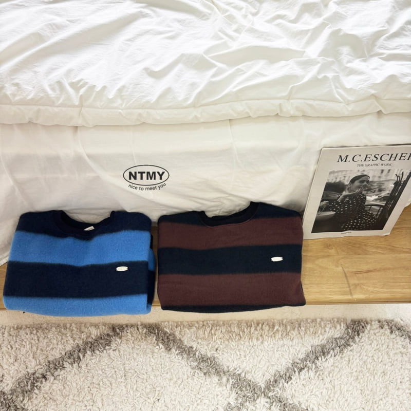 Nice To Meet You - Korean Children Fashion - #stylishchildhood - Heygle Stripe Sweatshirt - 5