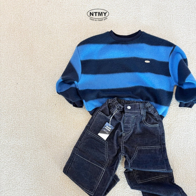 Nice To Meet You - Korean Children Fashion - #todddlerfashion - Heygle Stripe Sweatshirt - 4