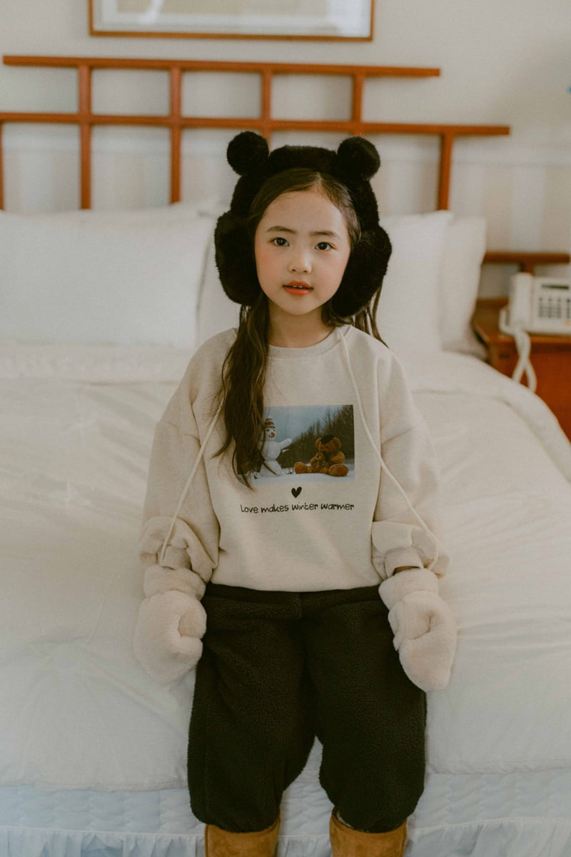 Night Bebe - Korean Baby Fashion - #babyboutique - Love Bear Sweatshirt - 5