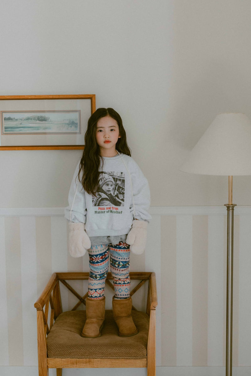 Night Bebe - Korean Baby Fashion - #babyboutique - Pizza Sweatshirt - 4