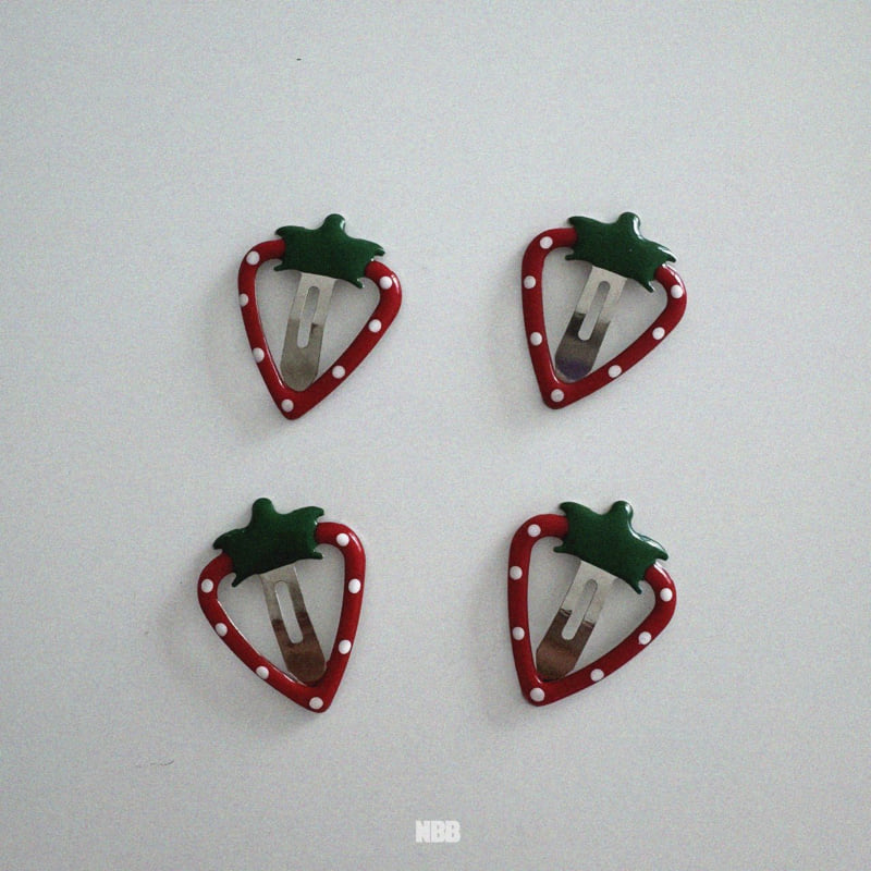 Night Bebe - Korean Baby Fashion - #babyfashion - Retro Strawberry Pin - 3