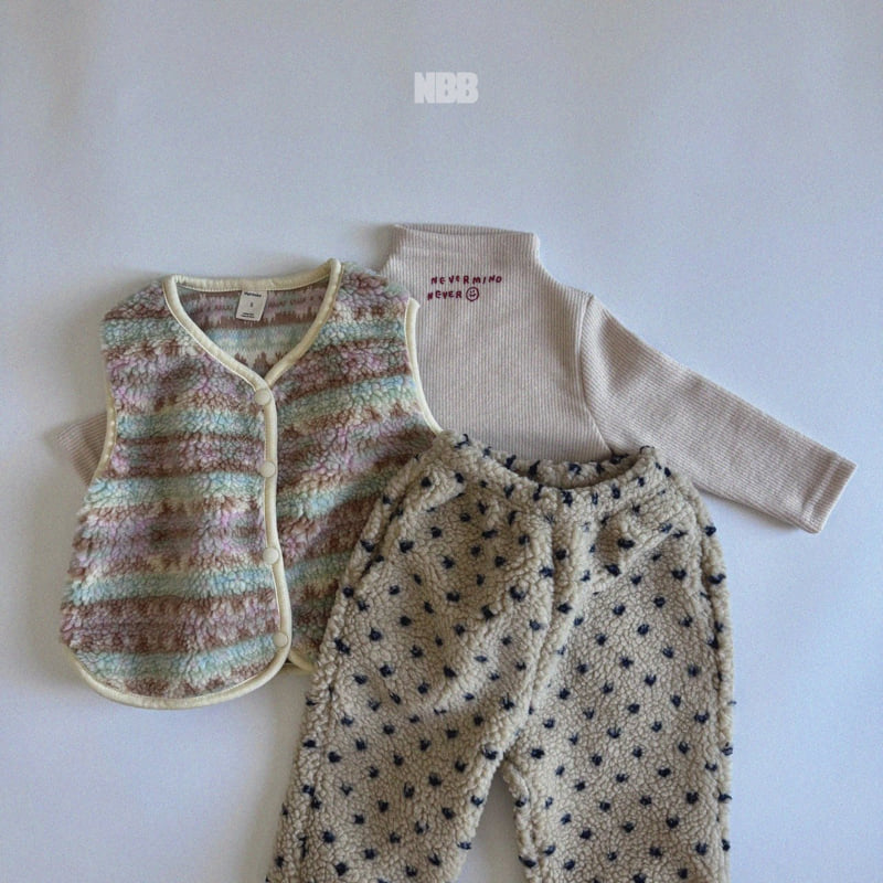 Night Bebe - Korean Baby Fashion - #babyfever - Milky Half Neck Tee - 11