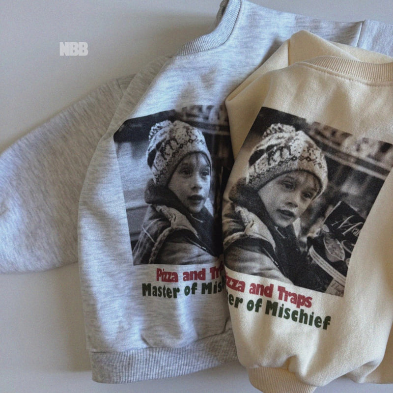 Night Bebe - Korean Baby Fashion - #babyootd - Pizza Sweatshirt - 11