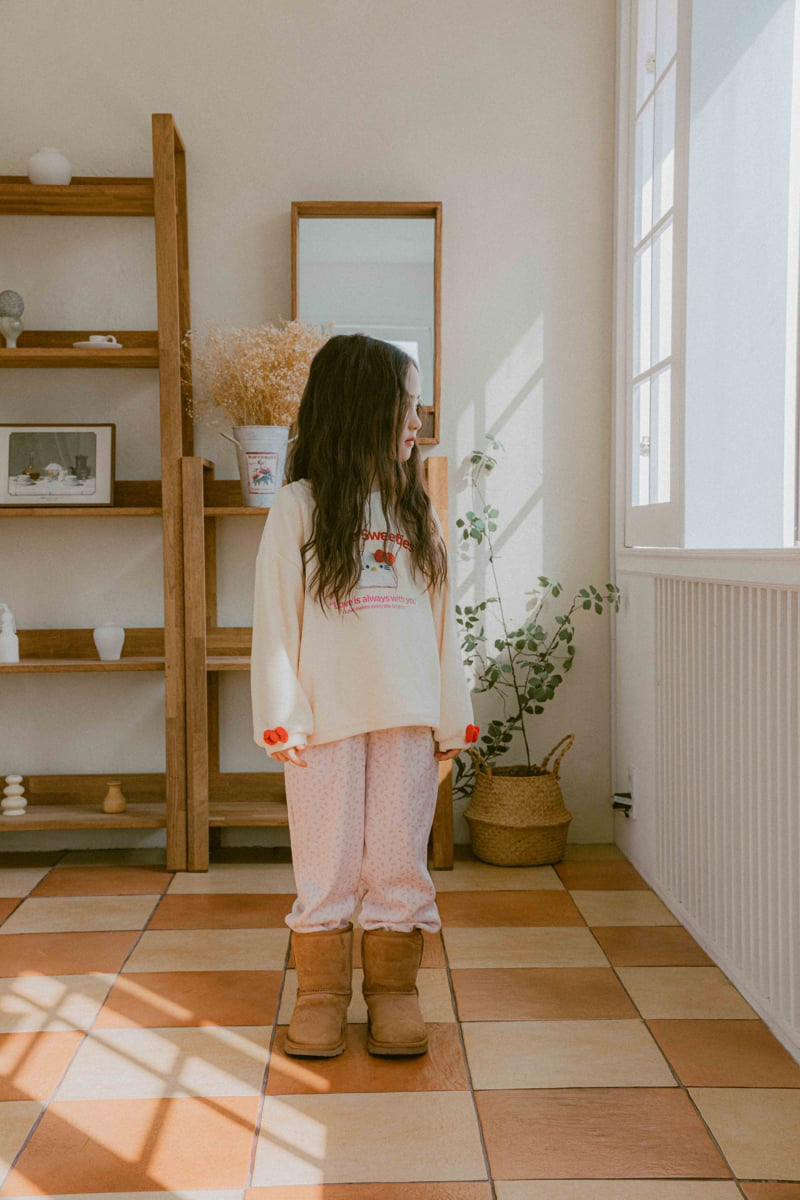 Night Bebe - Korean Baby Fashion - #babyoutfit - Sweet Ribbon Sweatshirt - 3