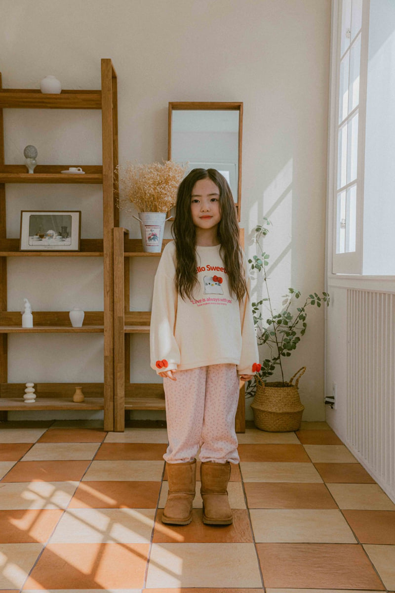 Night Bebe - Korean Baby Fashion - #babyoutfit - Sweet Ribbon Sweatshirt - 4