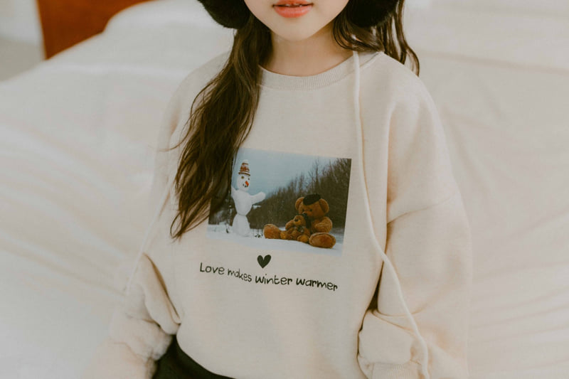 Night Bebe - Korean Baby Fashion - #babyoutfit - Love Bear Sweatshirt