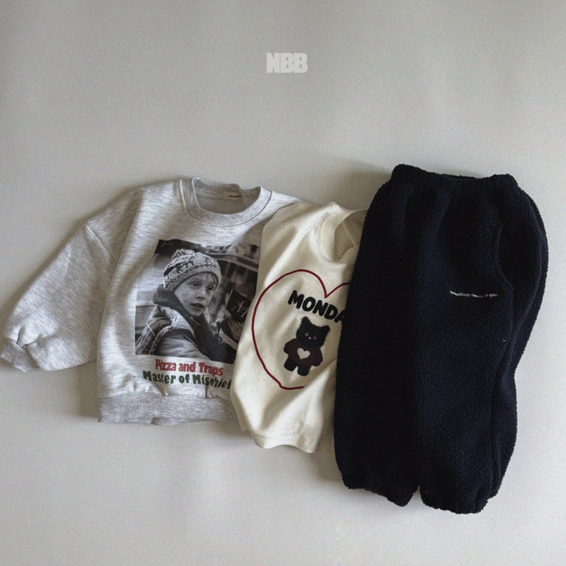 Night Bebe - Korean Baby Fashion - #babyoutfit - Pizza Sweatshirt - 12