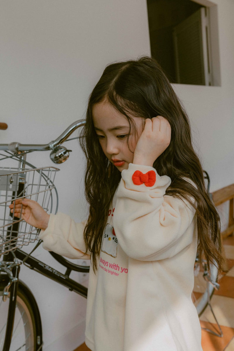 Night Bebe - Korean Baby Fashion - #onlinebabyboutique - Sweet Ribbon Sweatshirt - 6