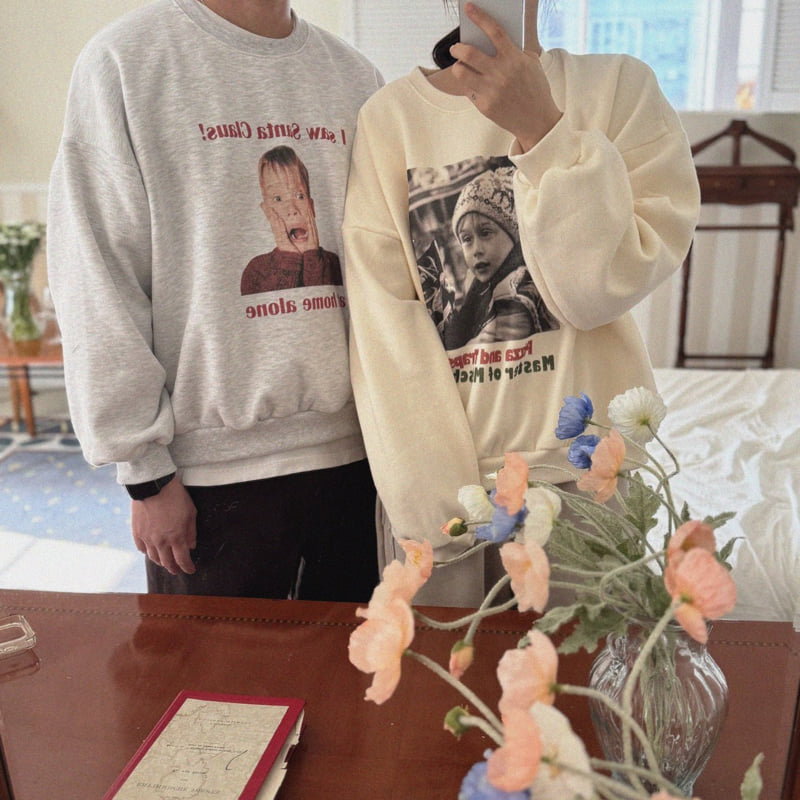 Night Bebe - Korean Women Fashion - #momslook - Alone Sweatshirt (Adult) - 8