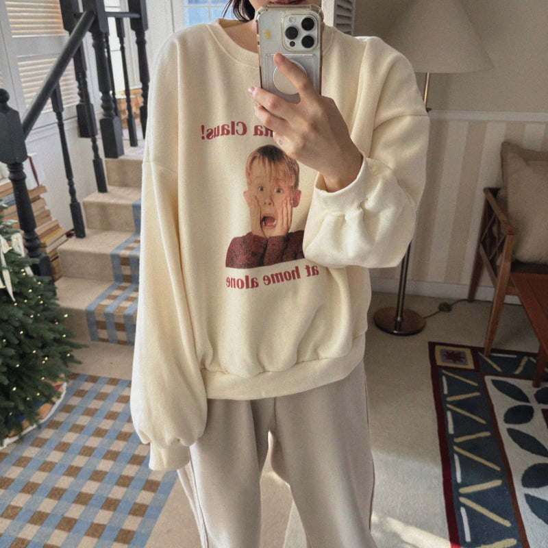 Night Bebe - Korean Women Fashion - #vintagekidsstyle - Alone Sweatshirt (Adult)