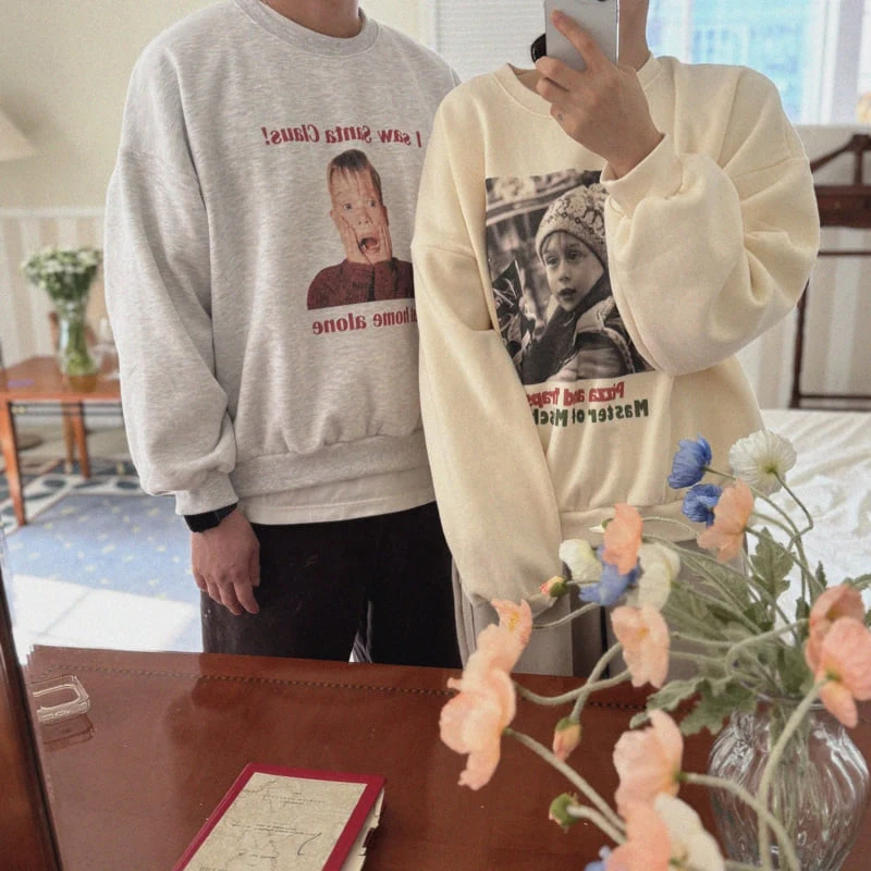 Night Bebe - Korean Women Fashion - #womensfashion - Alone Sweatshirt (Adult) - 9