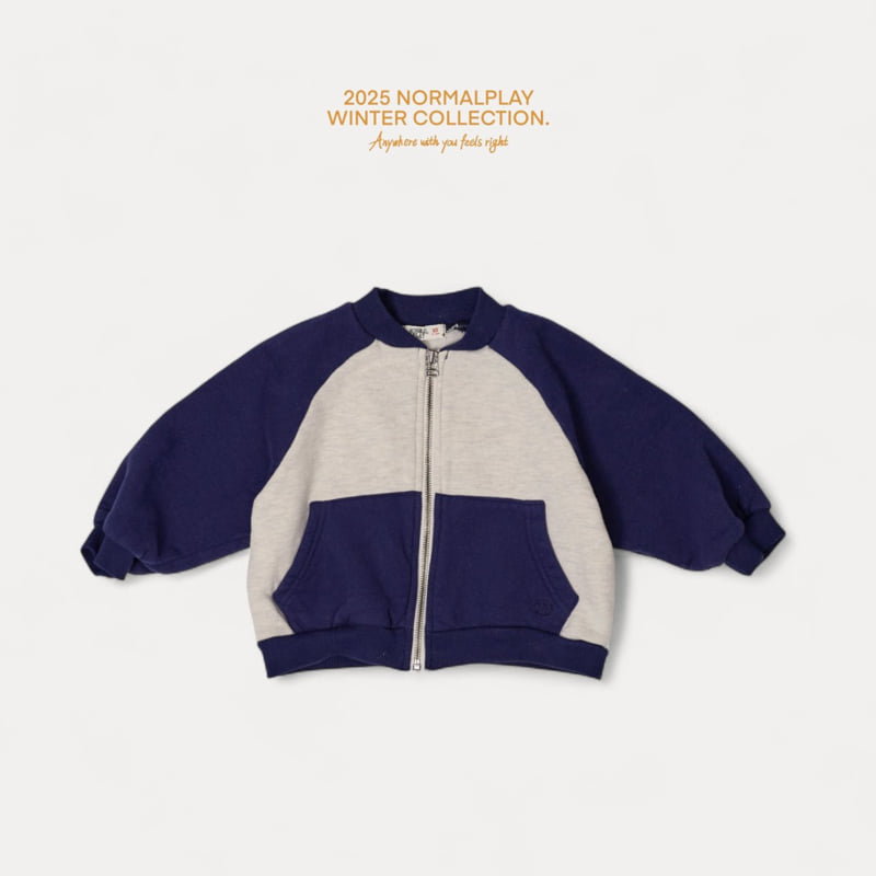 Normalplay - Korean Children Fashion - #Kfashion4kids - Combi Raglan Zip-Up - 6