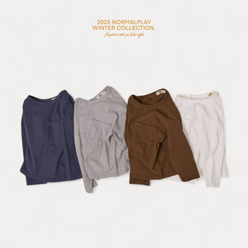 Normalplay - Korean Children Fashion - #Kfashion4kids - Pocket Peach Tee