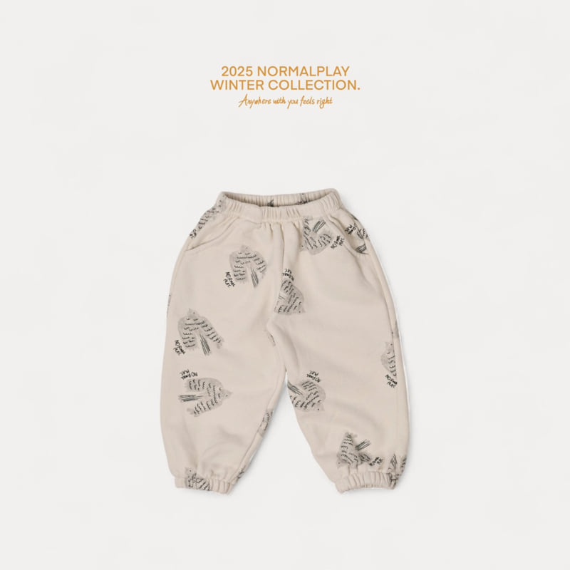Normalplay - Korean Children Fashion - #kidzfashiontrend - Peace Bird Jogger Pants - 4
