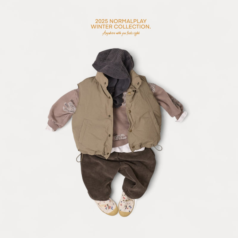 Normalplay - Korean Children Fashion - #Kfashion4kids - Latte Duck Down Vest (Kids) - 11
