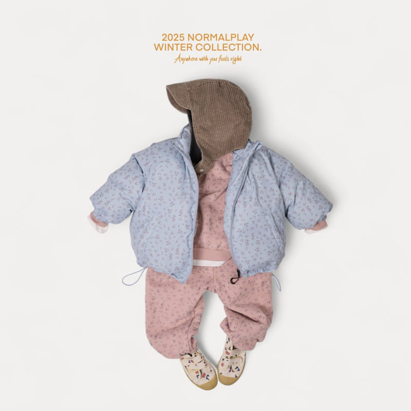 Normalplay - Korean Children Fashion - #kidzfashiontrend - Violet Flower Jogger Pants - 4