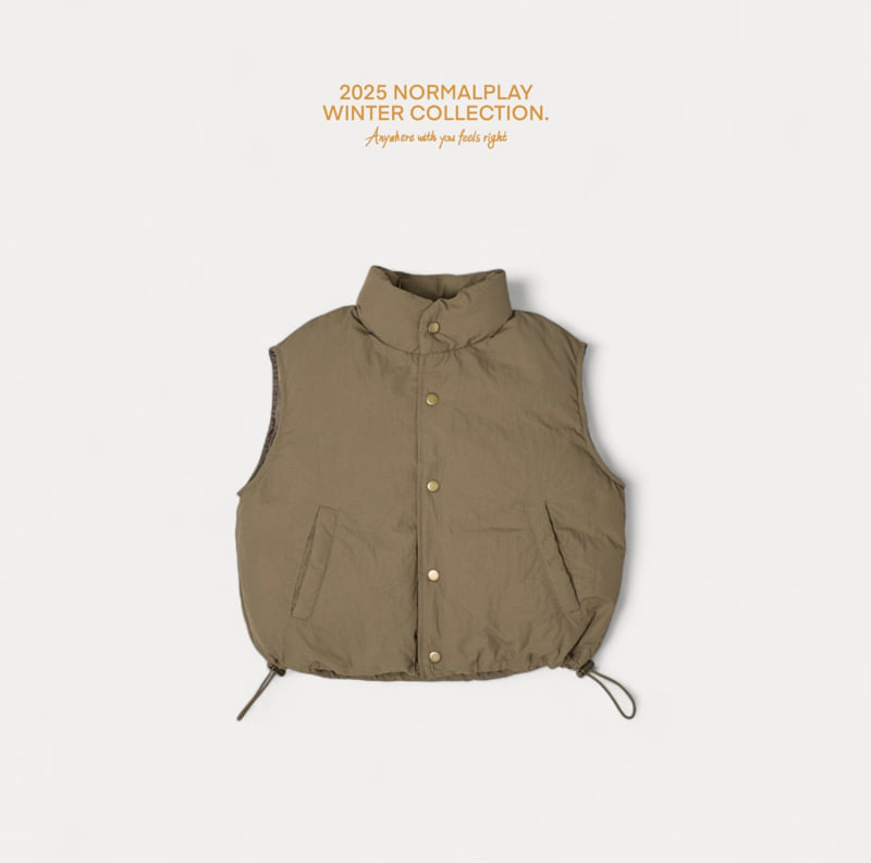 Normalplay - Korean Children Fashion - #childofig - Latte Duck Down Vest (Junior)
