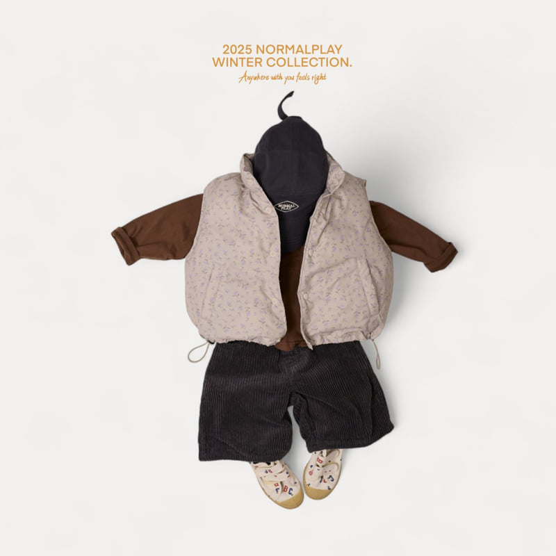 Normalplay - Korean Children Fashion - #childrensboutique - Mong Flower Duck Down Vest (Kids) - 8