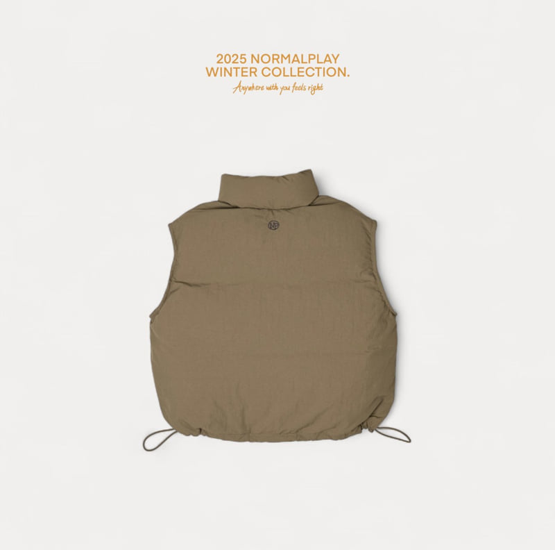 Normalplay - Korean Children Fashion - #childrensboutique - Latte Duck Down Vest (Junior) - 4