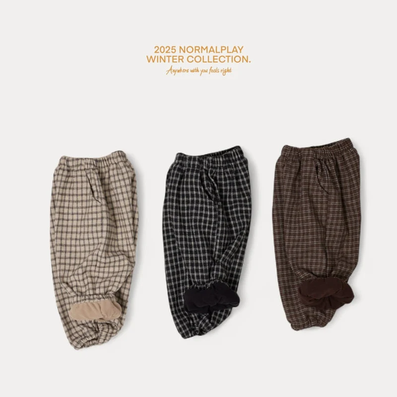 Normalplay - Korean Children Fashion - #discoveringself - Choco Check Pants