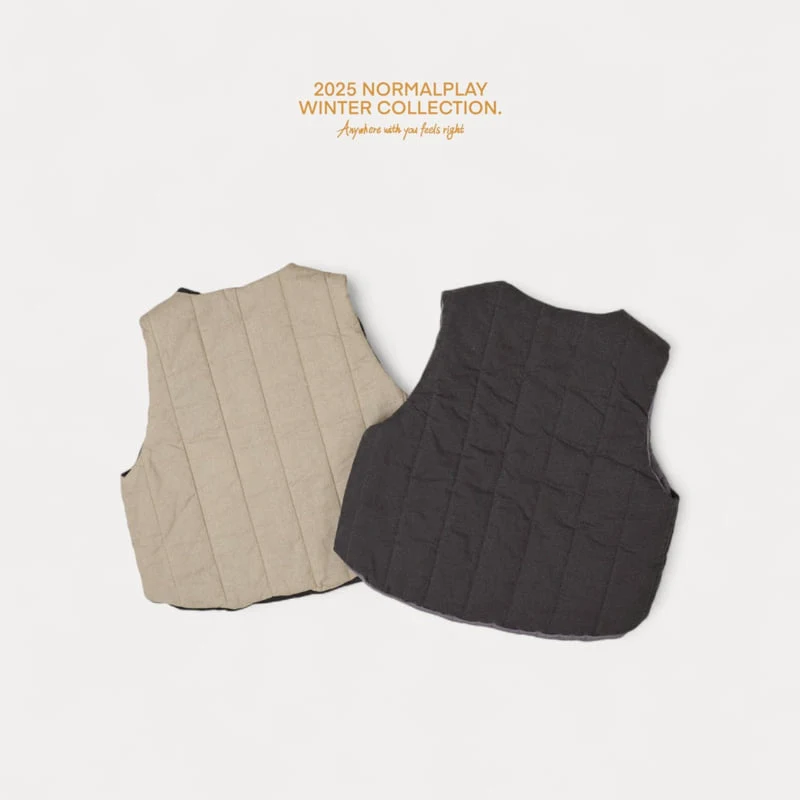 Normalplay - Korean Children Fashion - #discoveringself - Quilted Vest - 4