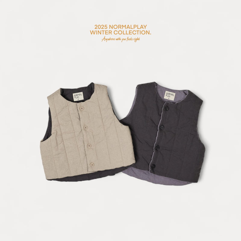 Normalplay - Korean Children Fashion - #kidsshorts - Quilted Vest - 5