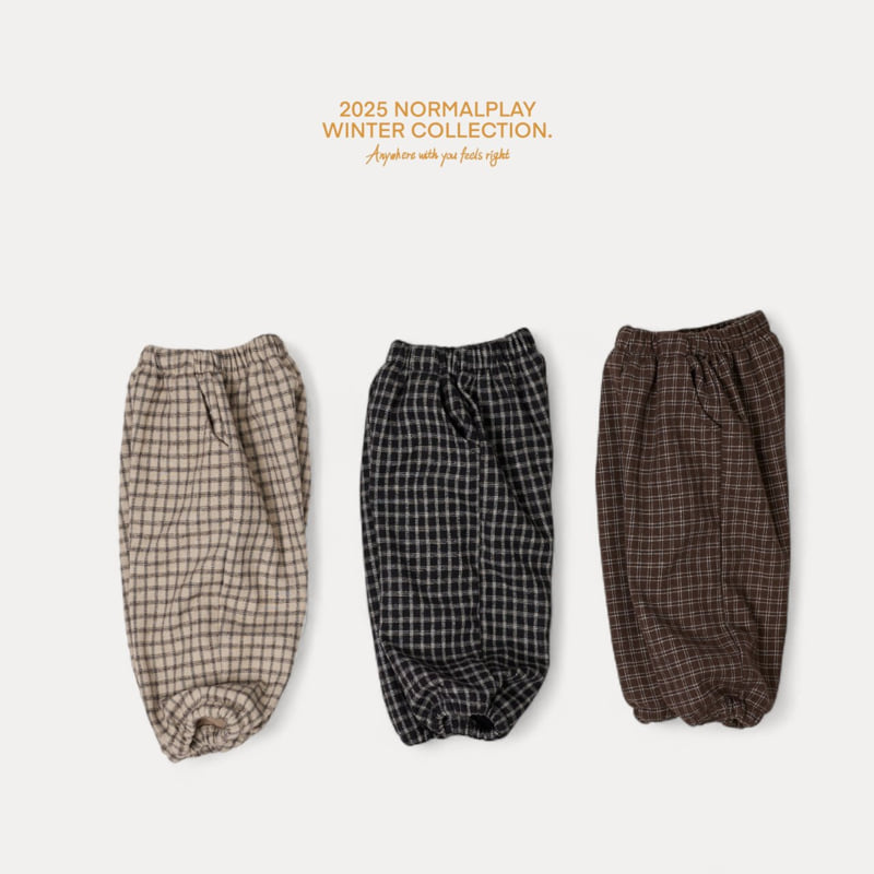 Normalplay - Korean Children Fashion - #kidsshorts - Choco Check Pants - 4