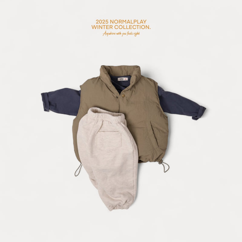 Normalplay - Korean Children Fashion - #kidsstore - Latte Duck Down Vest (Junior) - 8