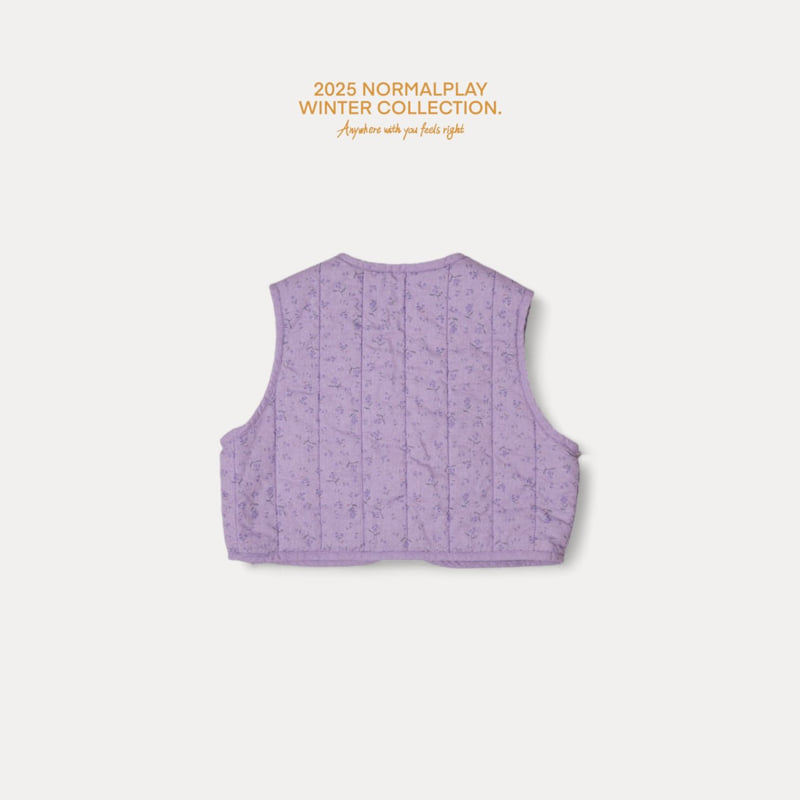 Normalplay - Korean Children Fashion - #Kfashion4kids - Ppuppu Flower Vest - 4