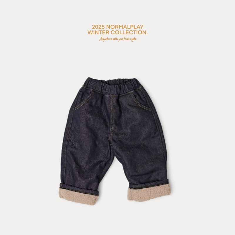 Normalplay - Korean Children Fashion - #littlefashionista - Chacha Fleece Denim Pants