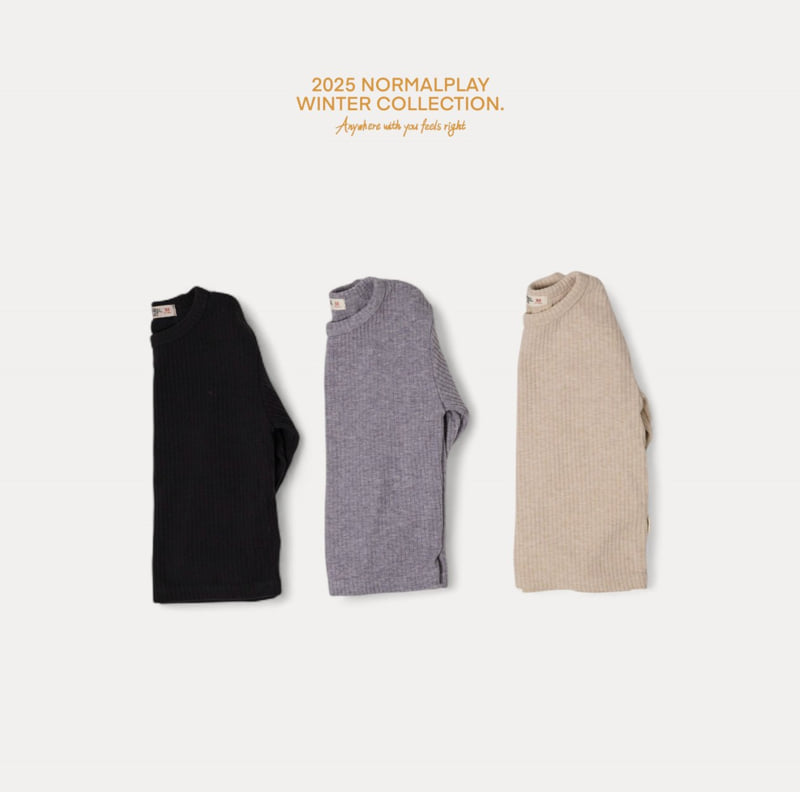 Normalplay - Korean Children Fashion - #littlefashionista - Bear Bell Ribbed Tee - 4