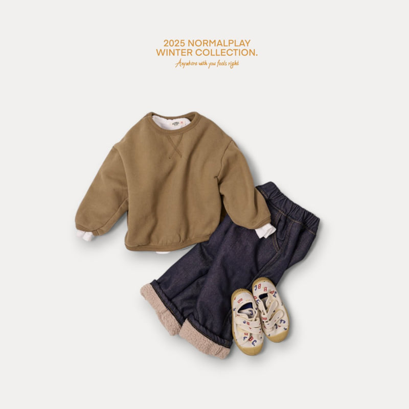 Normalplay - Korean Children Fashion - #magicofchildhood - Solid Fleece Sweatshirt - 12